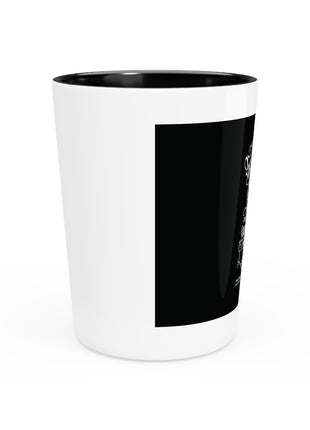Crescent Halo B/W Shot Glass