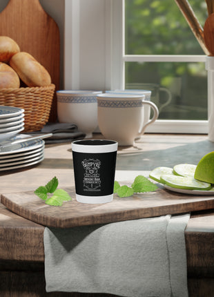 Crescent Halo B/W Shot Glass