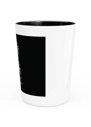 Crescent Halo B/W Shot Glass