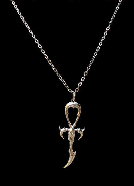 The Third Generation Standard Vampire Legacy Ankh in Silver Tone Metal
