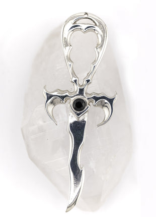 Black Onyx & 925 Silver 3rd Generation Large Vampire Legacy Ankh - Limited Edition