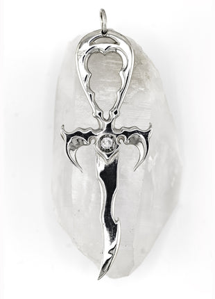 Black Tourmaline Quartz & 925 Silver 3rd Generation Large Vampire Legacy Ankh -  Limited Edition (Copy)