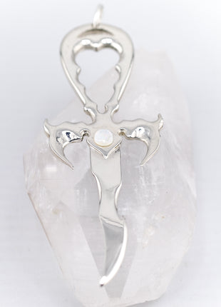 Opal & 925 Silver Third Generation Large Legacy Ankh -  Limited Edition