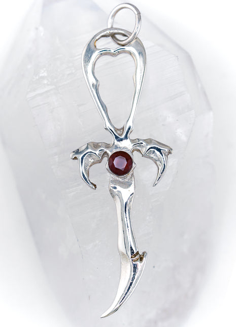Rhodolite & 925 Silver Second Generation Standard Vampire Legacy Ankh - Limited Edition