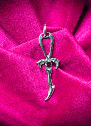 Rhodolite & 925 Silver Second Generation Standard Vampire Legacy Ankh - Limited Edition