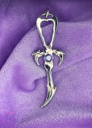 Tanzanite Standard Size Second Generation Legacy Ankh in Rhodium-Plated Sterling Silver - Limited Edition
