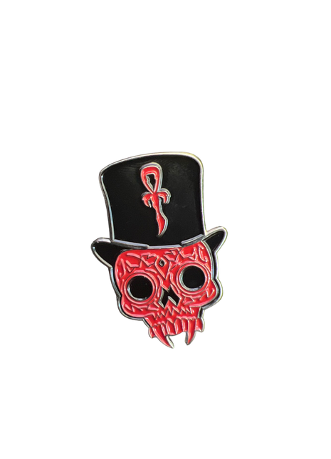 Fred Samedi - Gold Tone Metal and Enamel Lapel Pin